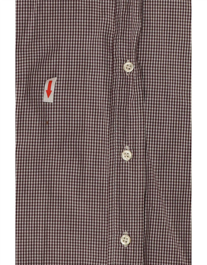 Benetton γυναικείο πουκάμισο UK 16 μεγάλο καφέ Gingham