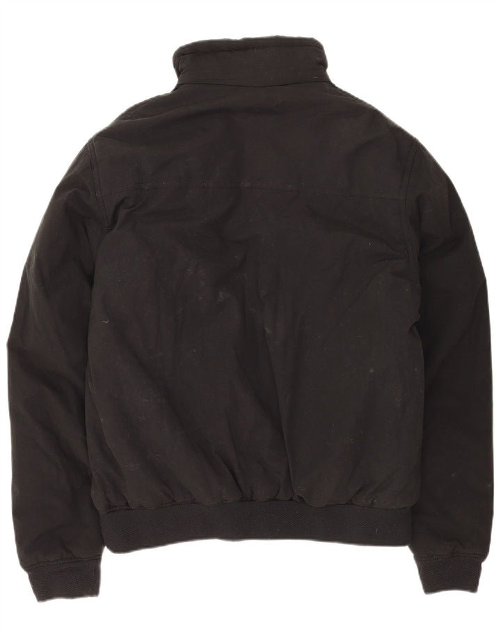 Ανδρικό τζάκετ ASICS Windbreaker UK 40 μεγάλο μαύρο βαμβακερό