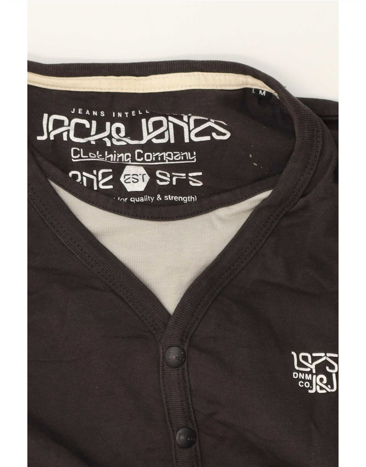 Ανδρικό μπλουζάκι Jack & Jones με μακρυμάνικο μεσαίο γκρι