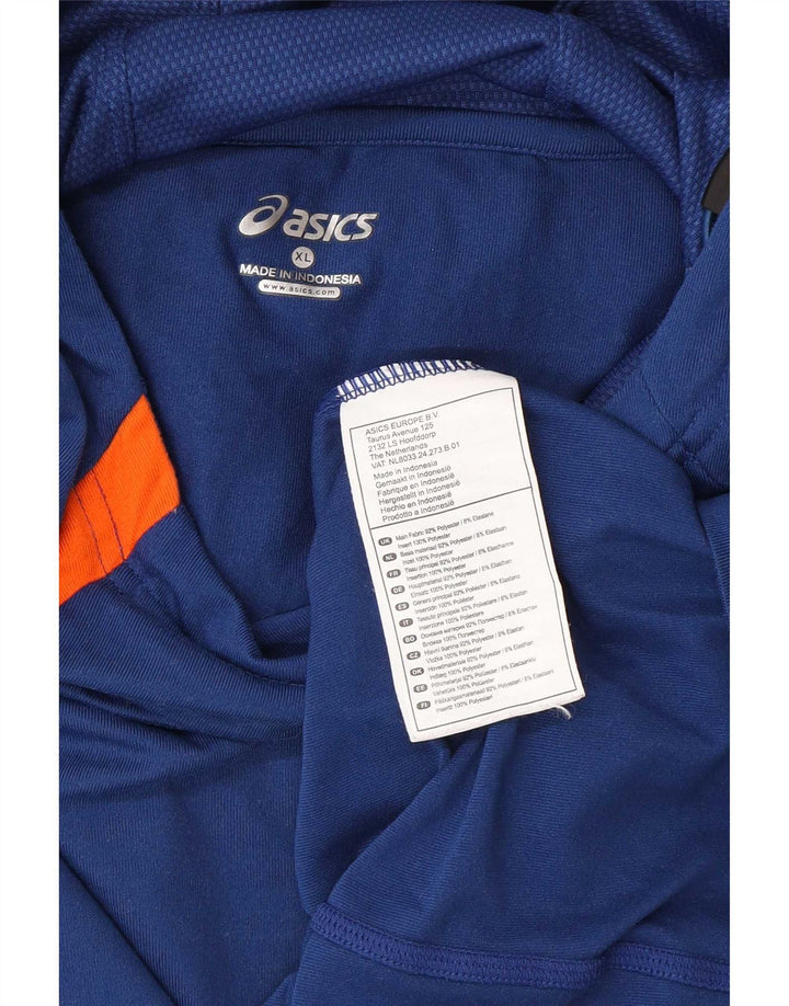 Asics Ανδρική κουκούλα μακρυμάνικη XL μπλε πολυεστέρας