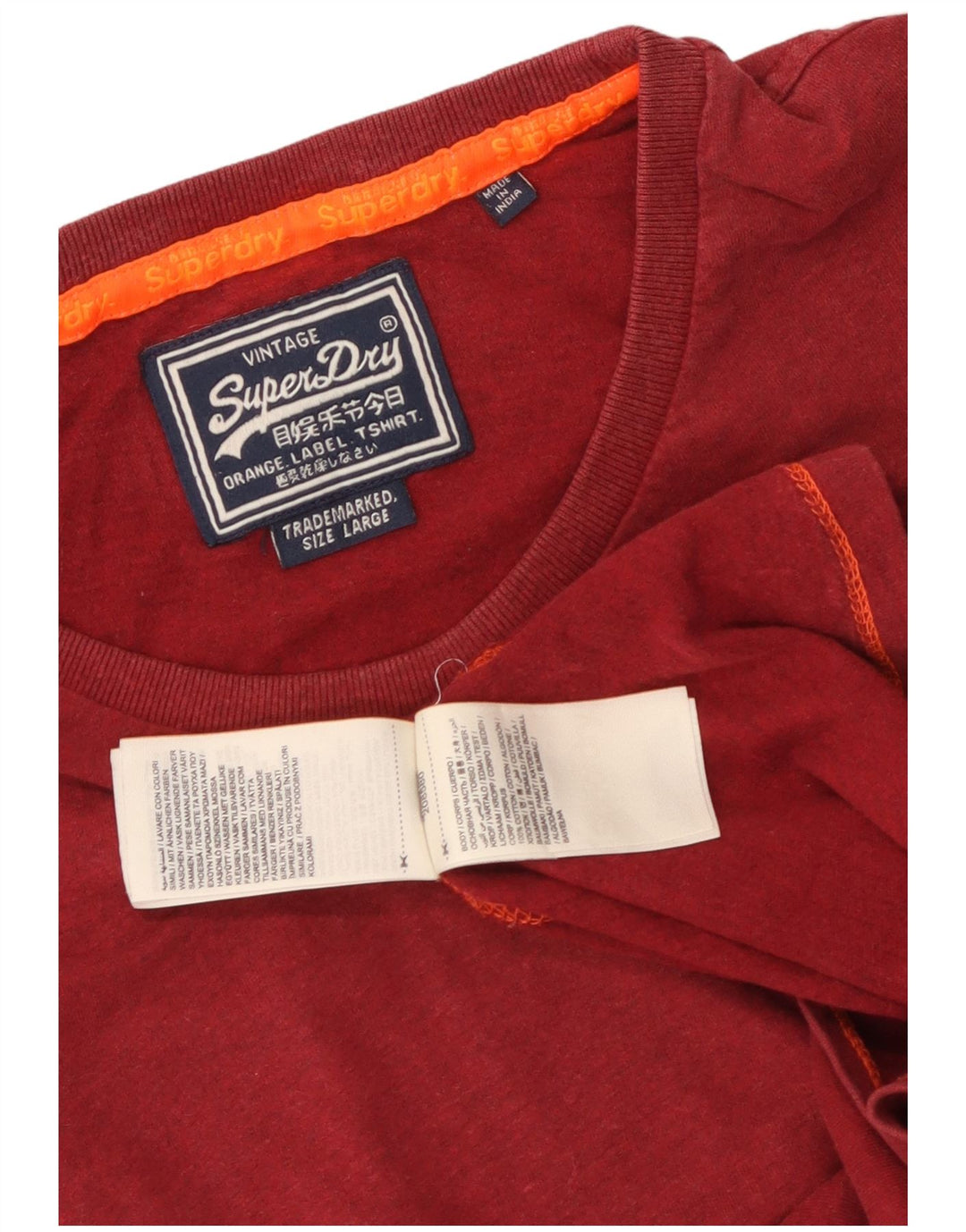 Ανδρικό T-Shirt Superdry Top μεγάλο κόκκινο βαμβακερό