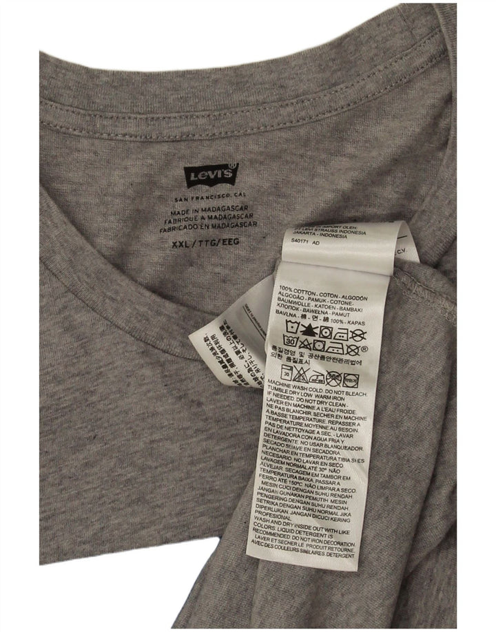 Ανδρικό γραφικό T-Shirt Levi's Top 2XL Γκρι βαμβακερό