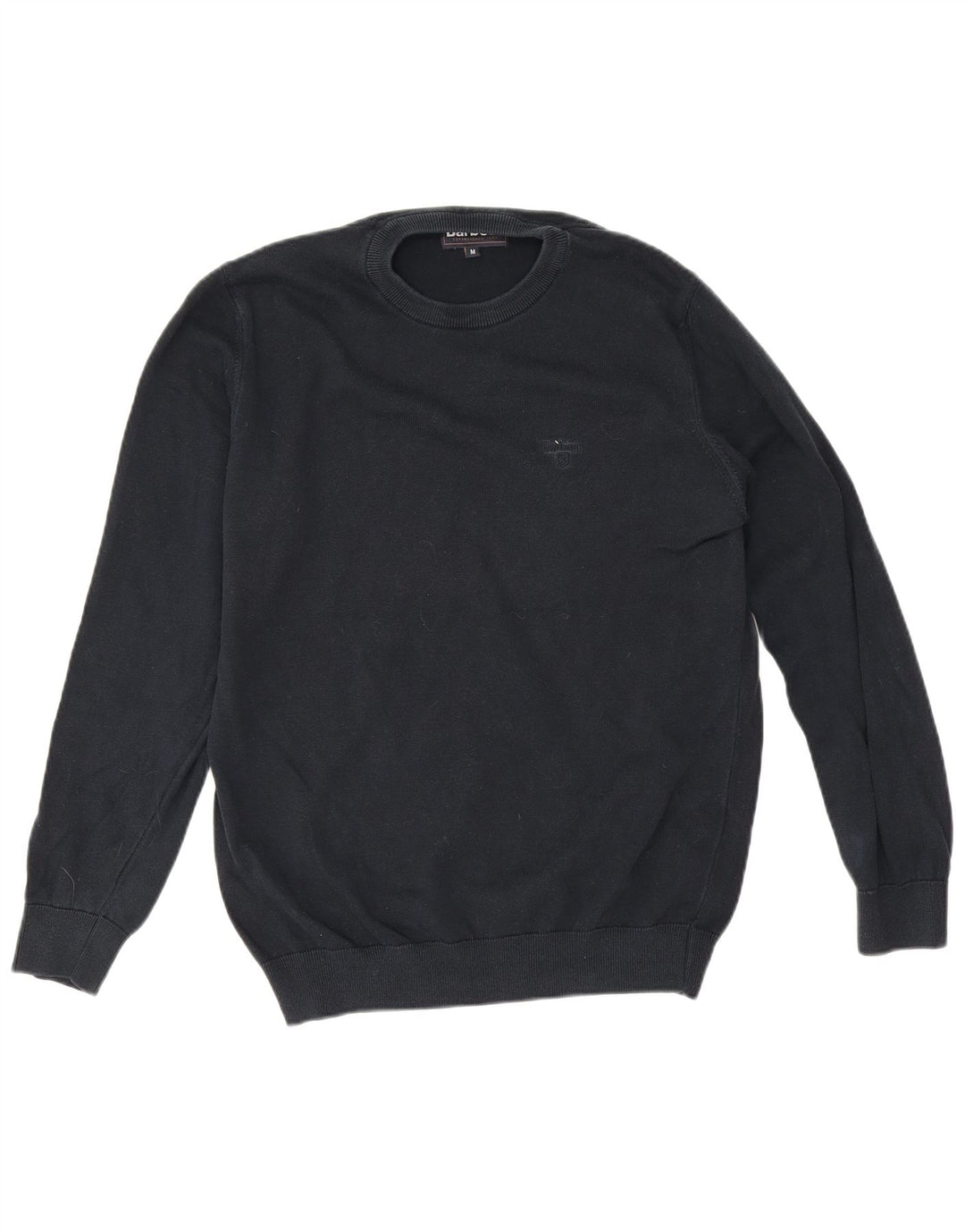 Ανδρικό πουλόβερ με λαιμόκοψη Barbour Medium Navy Βαμβακερό