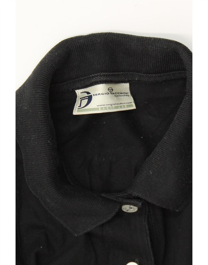 Sergio Tacchini γυναικείο αμάνικο μπλουζάκι πόλο UK 12 Medium Black