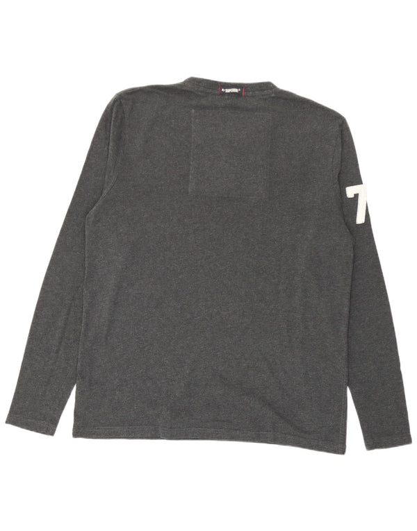 Superdry Ανδρικό γραφικό τοπ μακρυμάνικο 2XL γκρι βαμβακερό