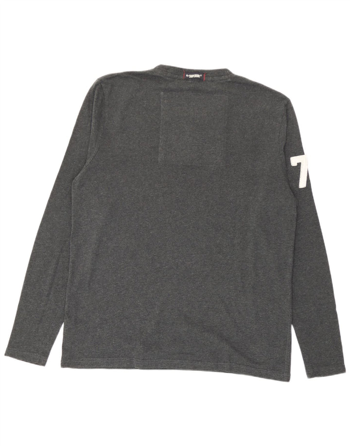 Superdry Ανδρικό γραφικό τοπ μακρυμάνικο 2XL γκρι βαμβακερό