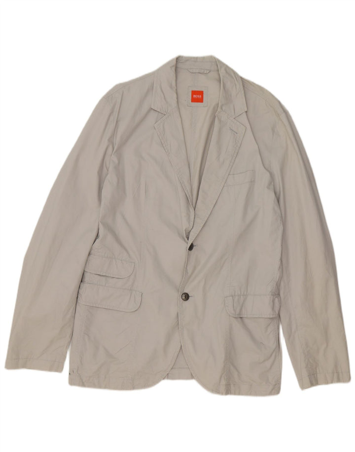 Ανδρικό σακάκι σακάκι Hugo Boss 2 κουμπιών UK 52 XL Γκρι βαμβακερό