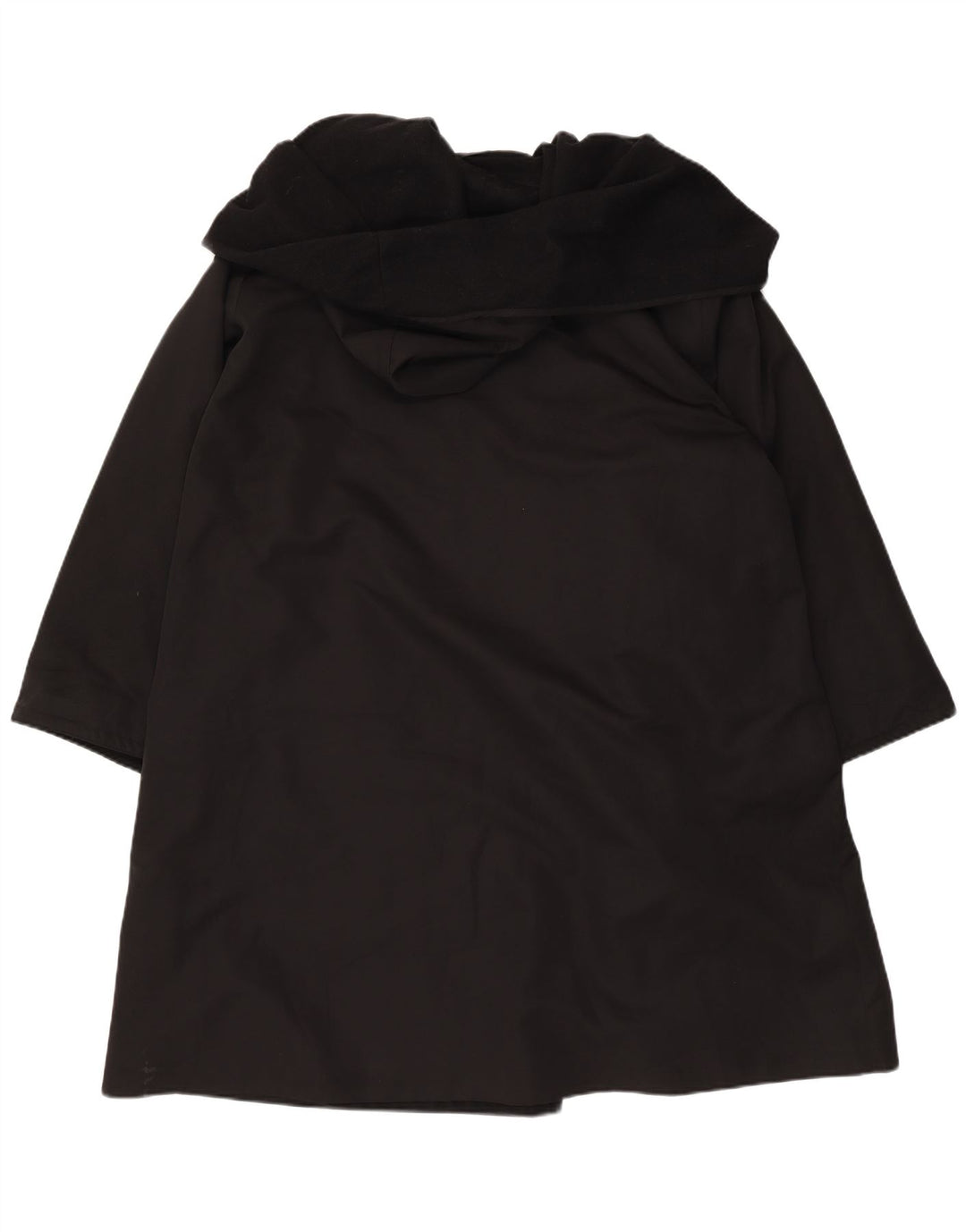 Vintage Γυναικείο Πανωφόρι με Κουκούλα UK 18 XL Μαύρο Πολυεστέρας