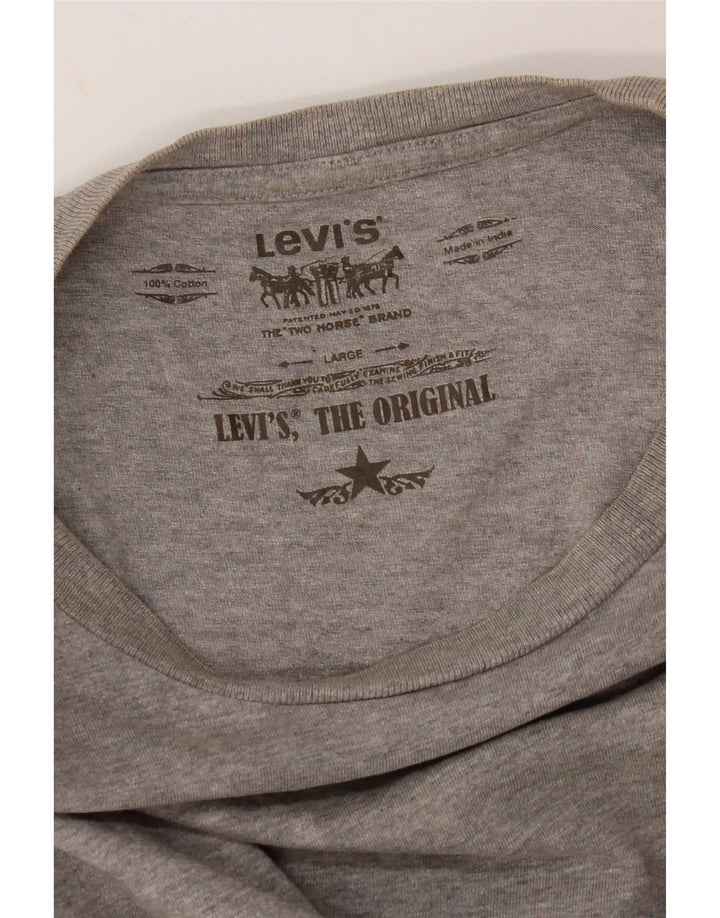 Ανδρικό T-Shirt Levi's Top μεγάλο γκρι βαμβακερό
