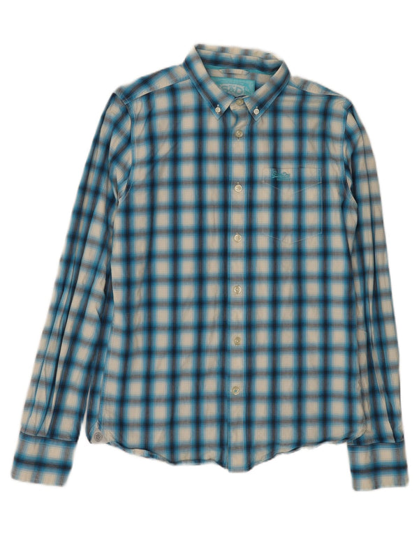 Ανδρικό πουκάμισο Superdry Large Blue Check Cotton