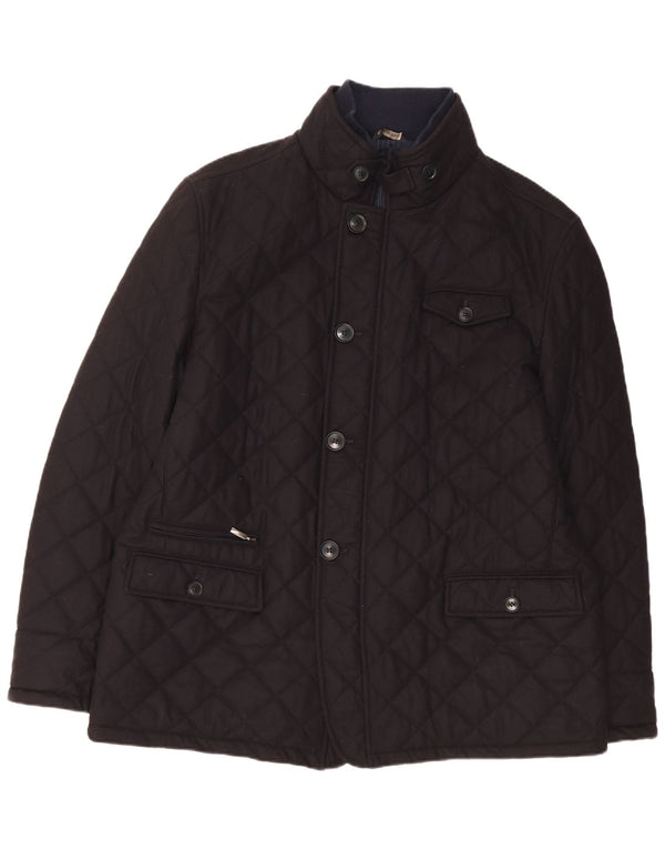 Vintage Ανδρικό Καπιτονέ μπουφάν IT 60 4XL Navy Blue Wool