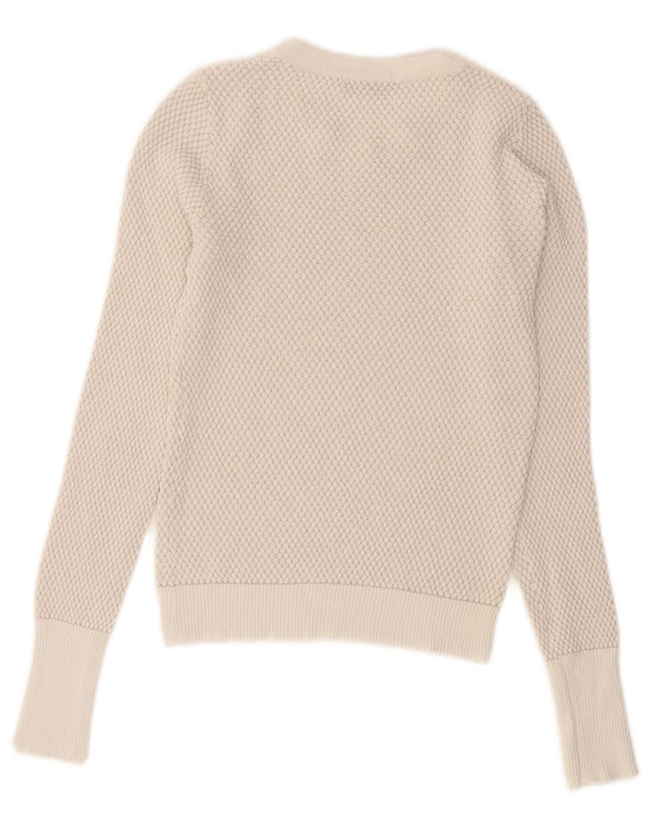 Zara Γυναικείο πουλόβερ με λαιμόκοψη Crop Crop UK 8 Small White
