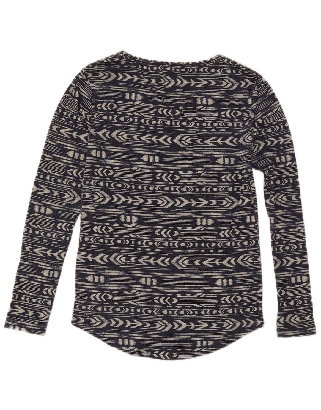 Roxy γυναικείο τοπ μακρυμάνικο UK 6 XS Navy Blue γεωμετρικός πολυεστέρας