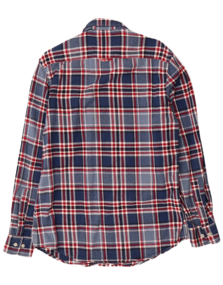 Ανδρικό πουκάμισο Crew Clothing Tailored Fannel, μεσαίο μπλε βαμβακερό
