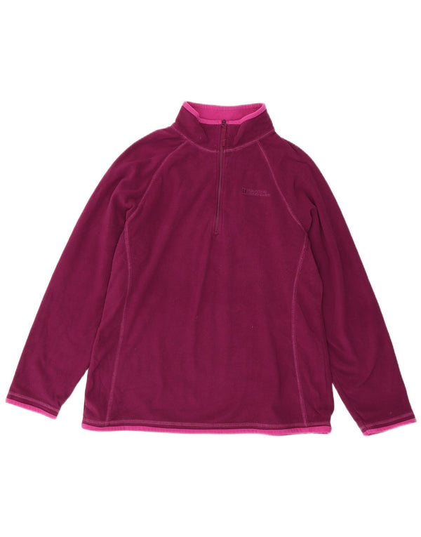 Mountain Warehouse Womens Zip Neck Fleece Jumper UK 16 Large Purple
