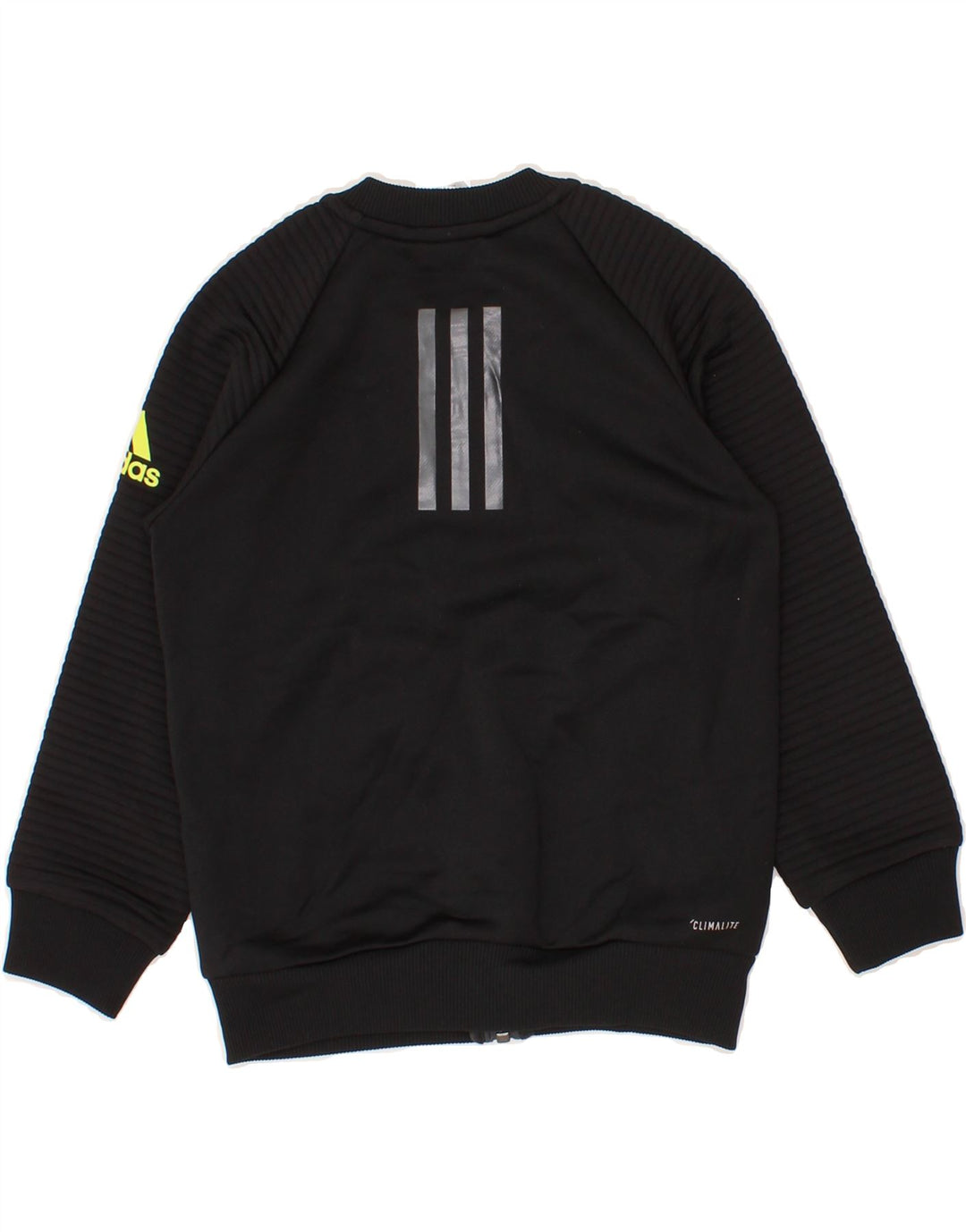 ADIDAS Boys Climalite Graphic Tracksuit Top Jacket 5-6 Years Black Vintage Adidas and Second-Hand Adidas from Messina Hembry 