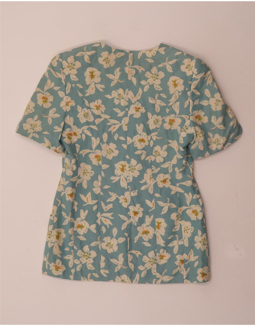 Franco Callegari Γυναικείο σακάκι με 4 κουμπιά UK 12 Medium Blue Floral