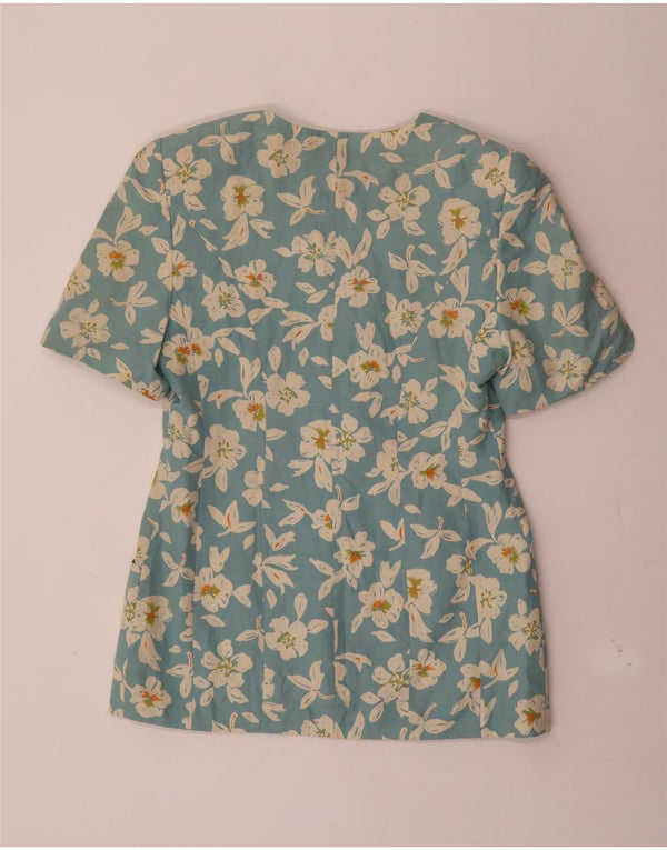 Franco Callegari Γυναικείο σακάκι με 4 κουμπιά UK 12 Medium Blue Floral