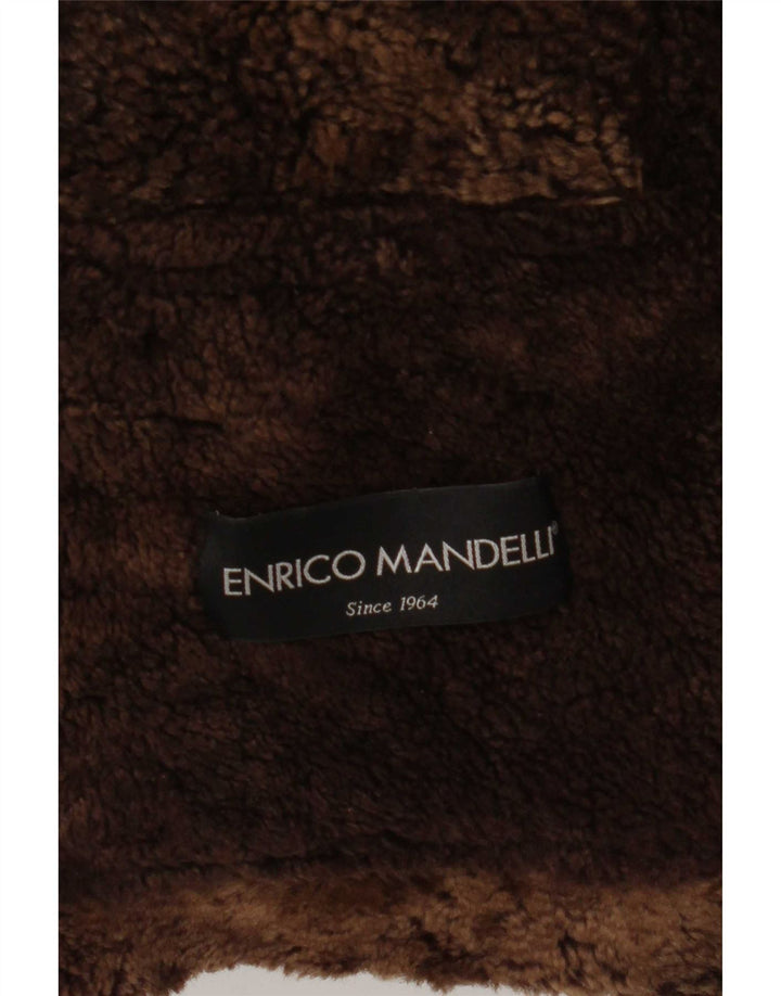 Enrico Mandelli Γυναικείο Shearling Jacket IT 46 Large Brown Colourblock
