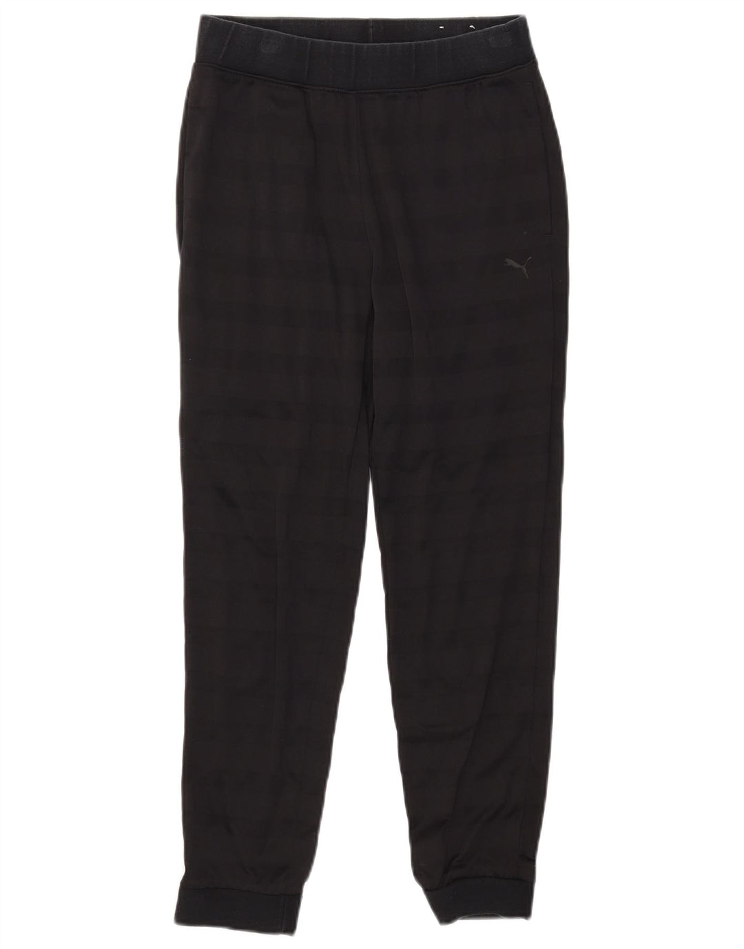 Puma γυναικεία αθλητική φόρμα παντελόνι Joggers UK 10 Small μαύρο ριγέ πολυεστέρα