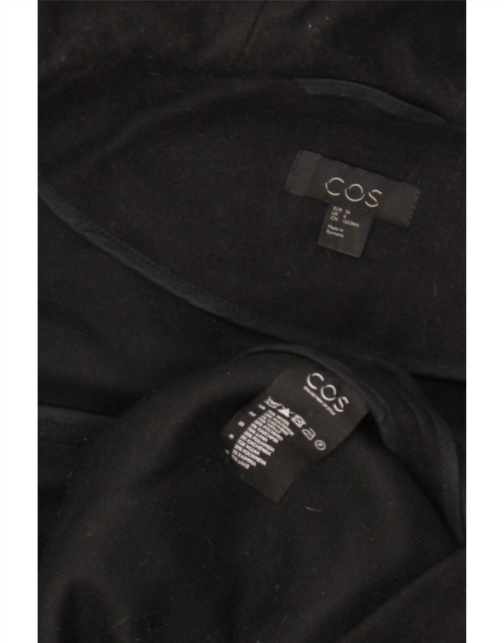 Γυναικείο παλτό Cos με κουκούλα EU 36 Small Black Wool