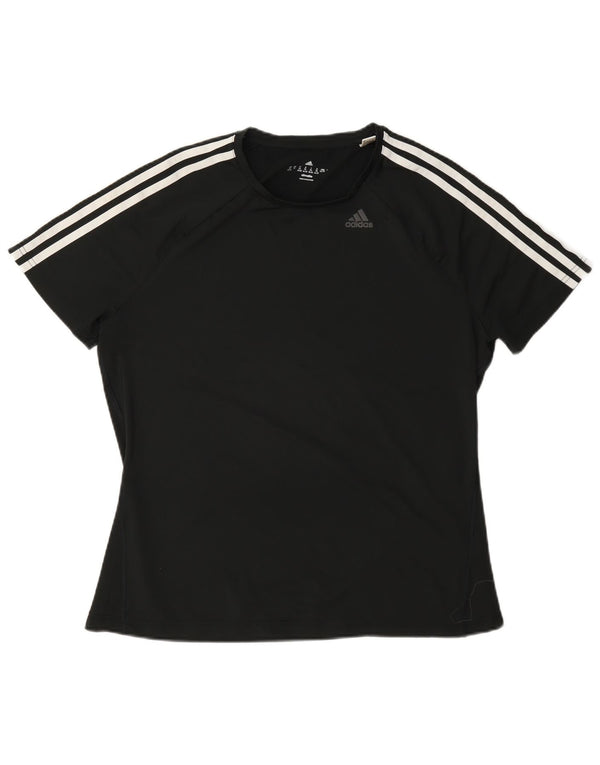 Adidas Γυναικείο T-Shirt Climalite Top UK 20/22 XL Μαύρο Πολυεστέρας