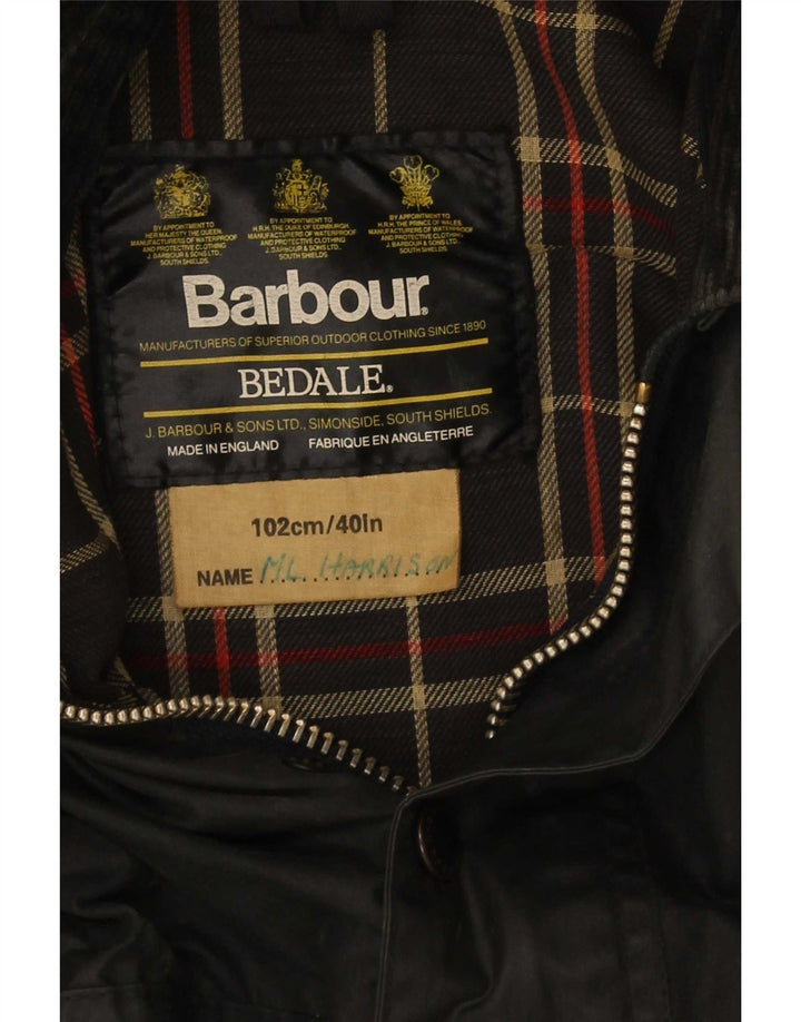 Μπουφάν Barbour Ανδρικό Bedale Κερωμένο Βαμβακερό Μπουφάν Μέγεθος 40 Μεσαίο Μαύρο