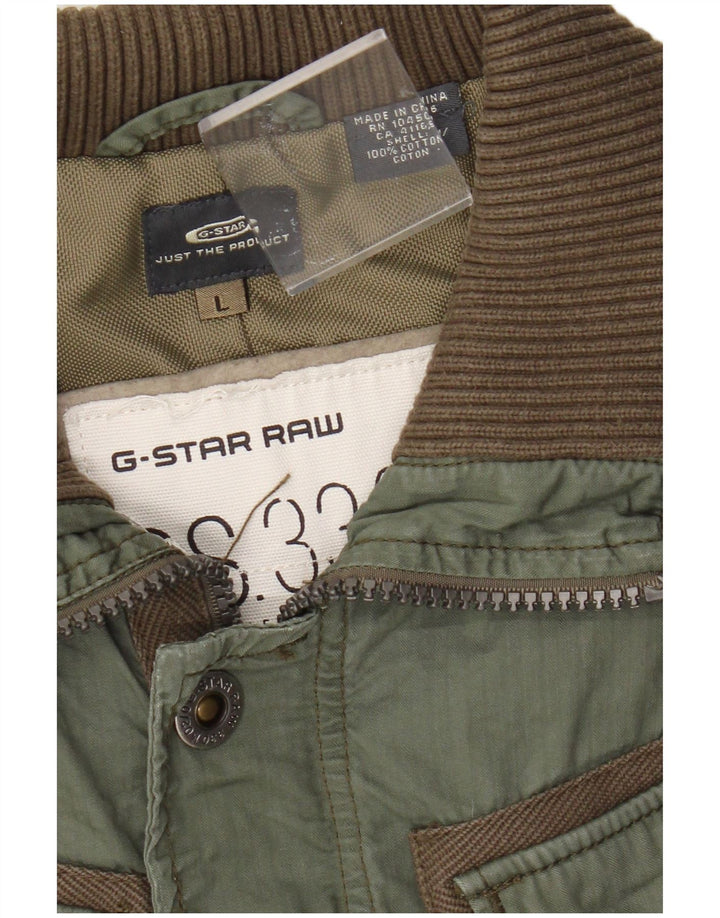 G-Star Γυναικείο Utility Jacket UK 14 Μεγάλο Πράσινο Βαμβακερό