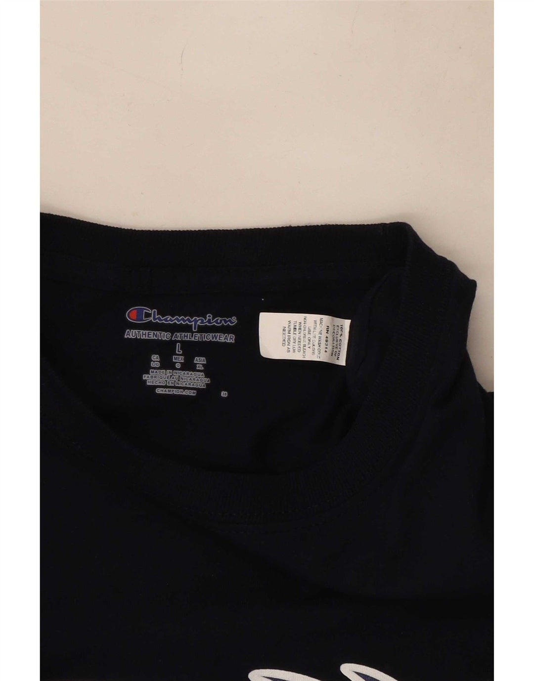 Ανδρικό T-Shirt Champion Graphic Top Large Navy Blue
