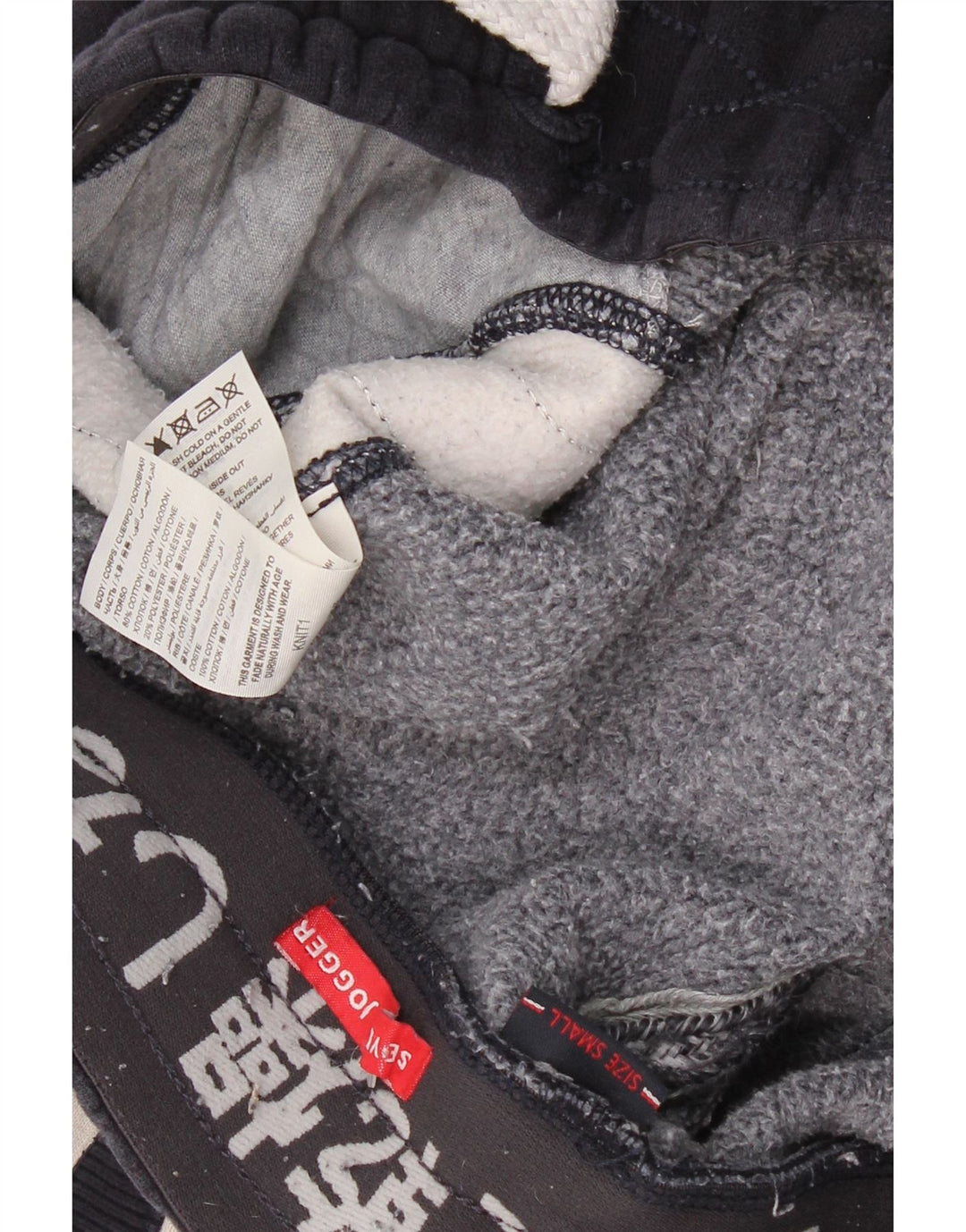 Ανδρική φόρμα SUPERDRY γραφική φόρμα παντελόνι Small Navy Blue Colourblock