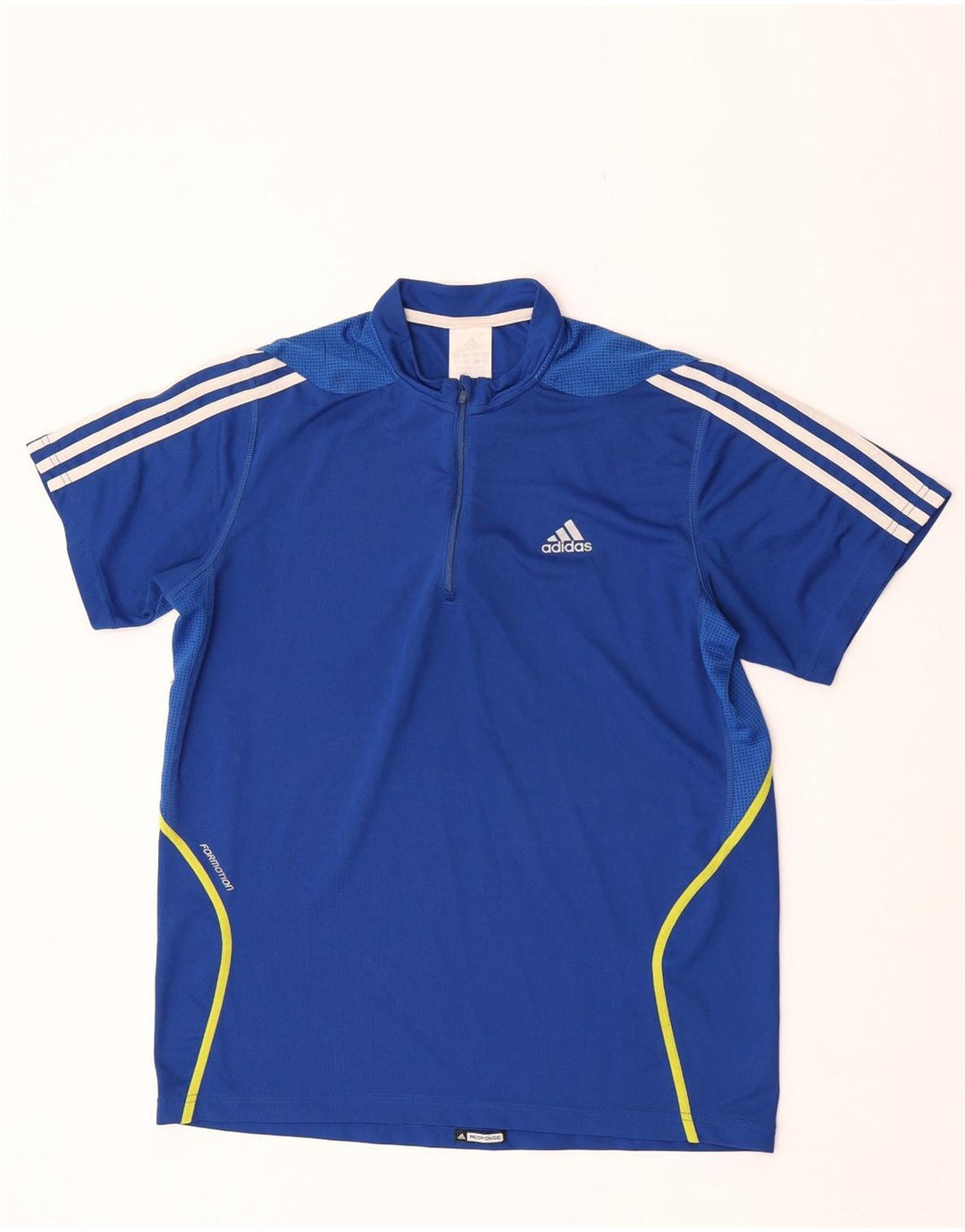 Ανδρικό T-Shirt με φερμουάρ Adidas Top Medium Blue Polyester