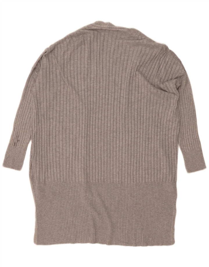Marks & Spencer Γυναικείο Longline ανοιχτό πουλόβερ ζακέτα UK 14 Medium Grey