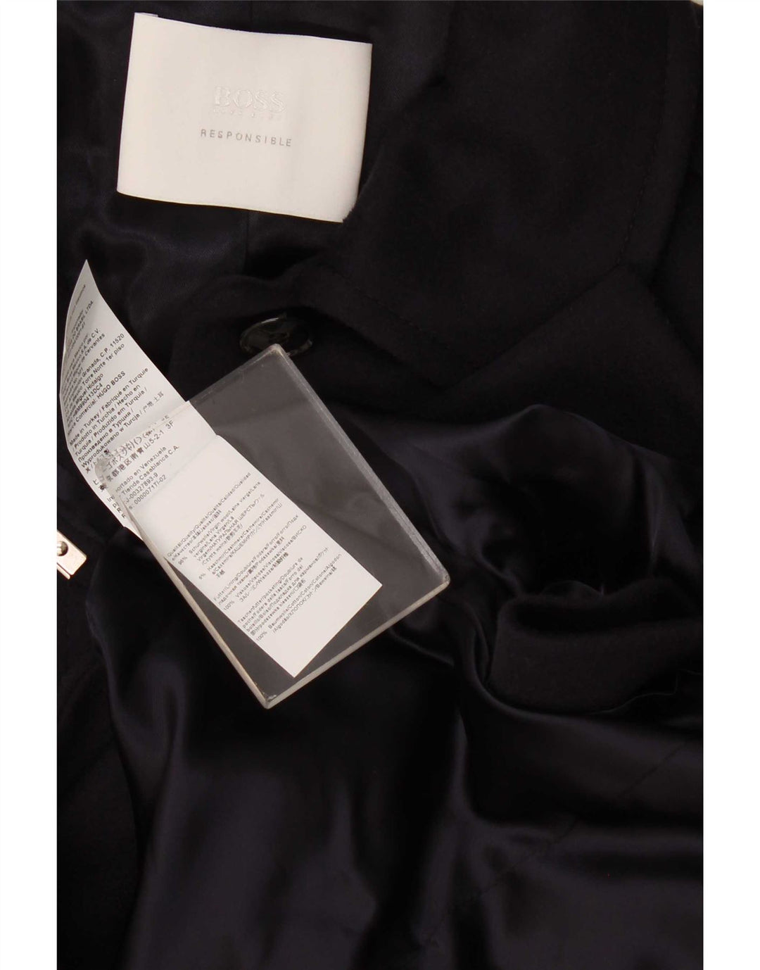 Γυναικείο παλτό Hugo Boss US 4 Small Navy Blue Wool