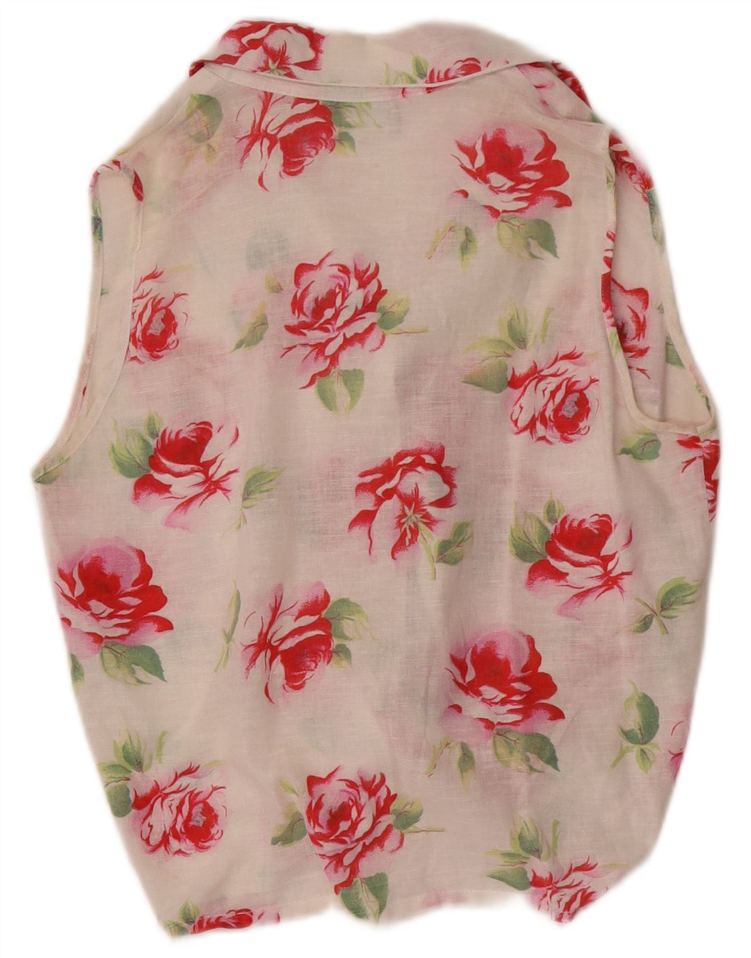 Coexis Γυναικείο Αμάνικο Πουκάμισο Μπλούζα IT 42 Medium White Floral