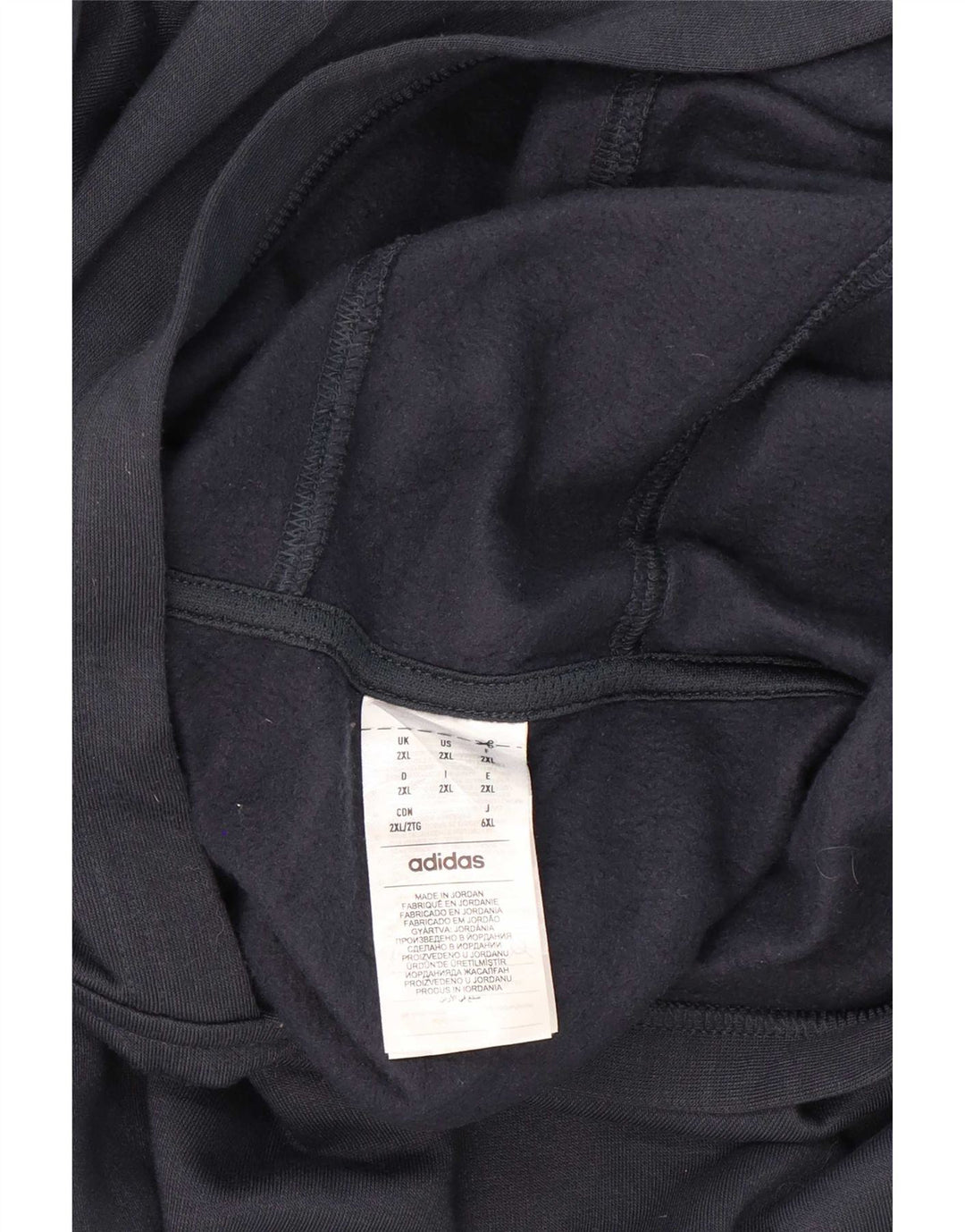 Adidas Ανδρικό Hoodie Jumper 2XL Navy Blue Polyester