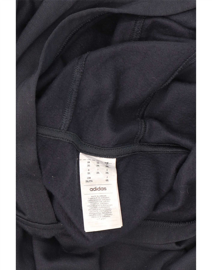 Adidas Ανδρικό Hoodie Jumper 2XL Navy Blue Polyester