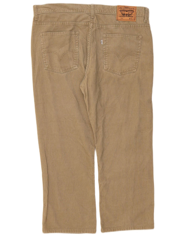 Levi's Mens 752 Tapered Corduroy Παντελόνι W38 L26 Beige