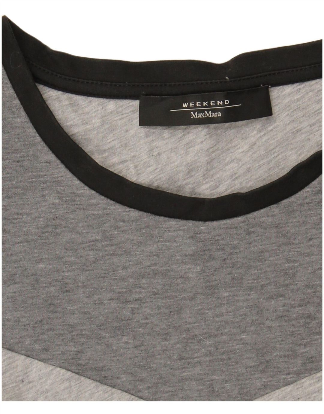 MAX MARA Γυναικείο T-Shirt Weekend Top UK 16 Large Grey Colourblock