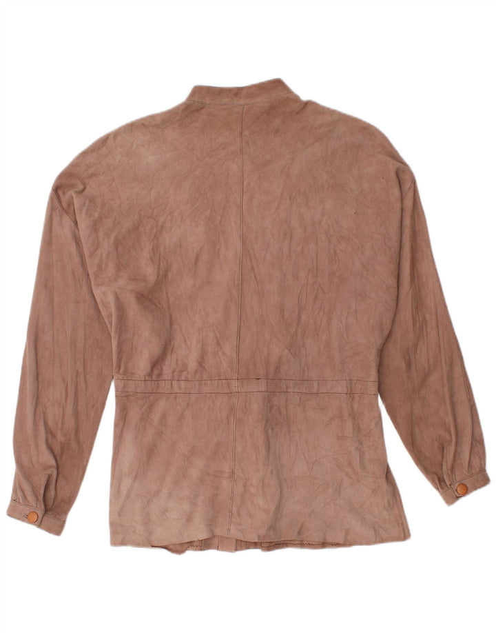 VINTAGE Γυναικείο Suede Μπλούζα EU 44 XL Καφέ