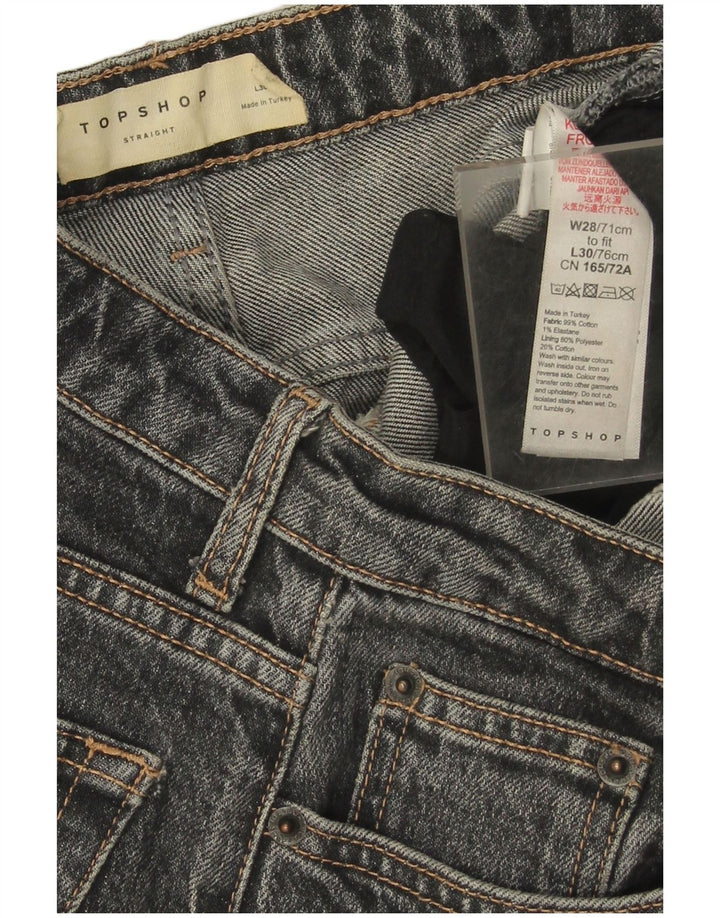 Γυναικείο τζιν ίσιο Topshop W28 L25 Γκρι βαμβακερό