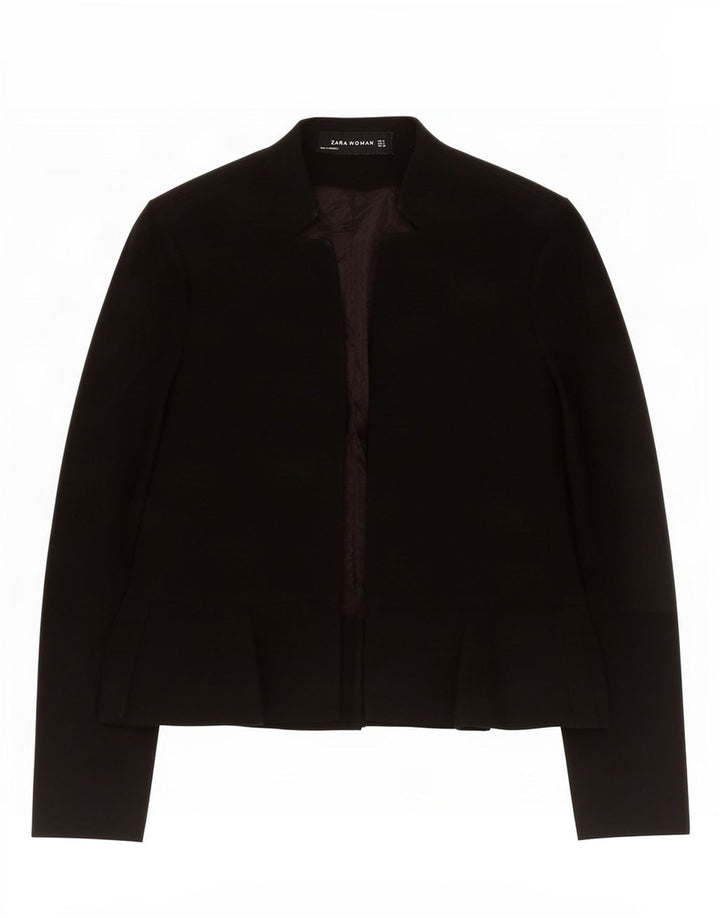 Zara Γυναικείο Open Blazer Jacket UK 10 Small Black