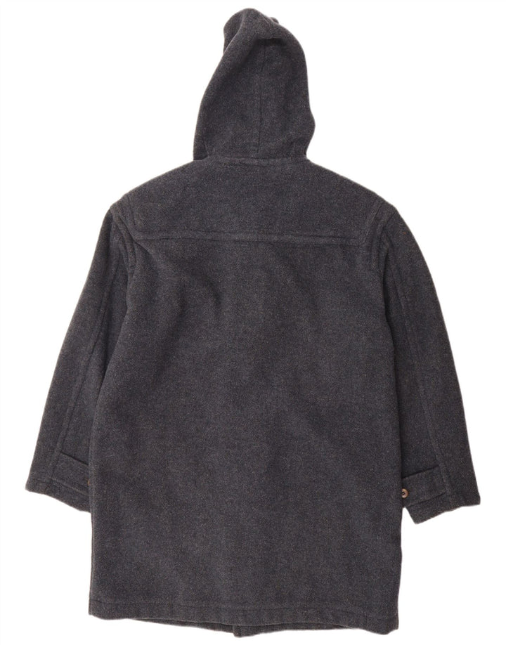 Stefanel Ανδρικό παλτό Duffle με κουκούλα UK 38 Medium Blue Wool