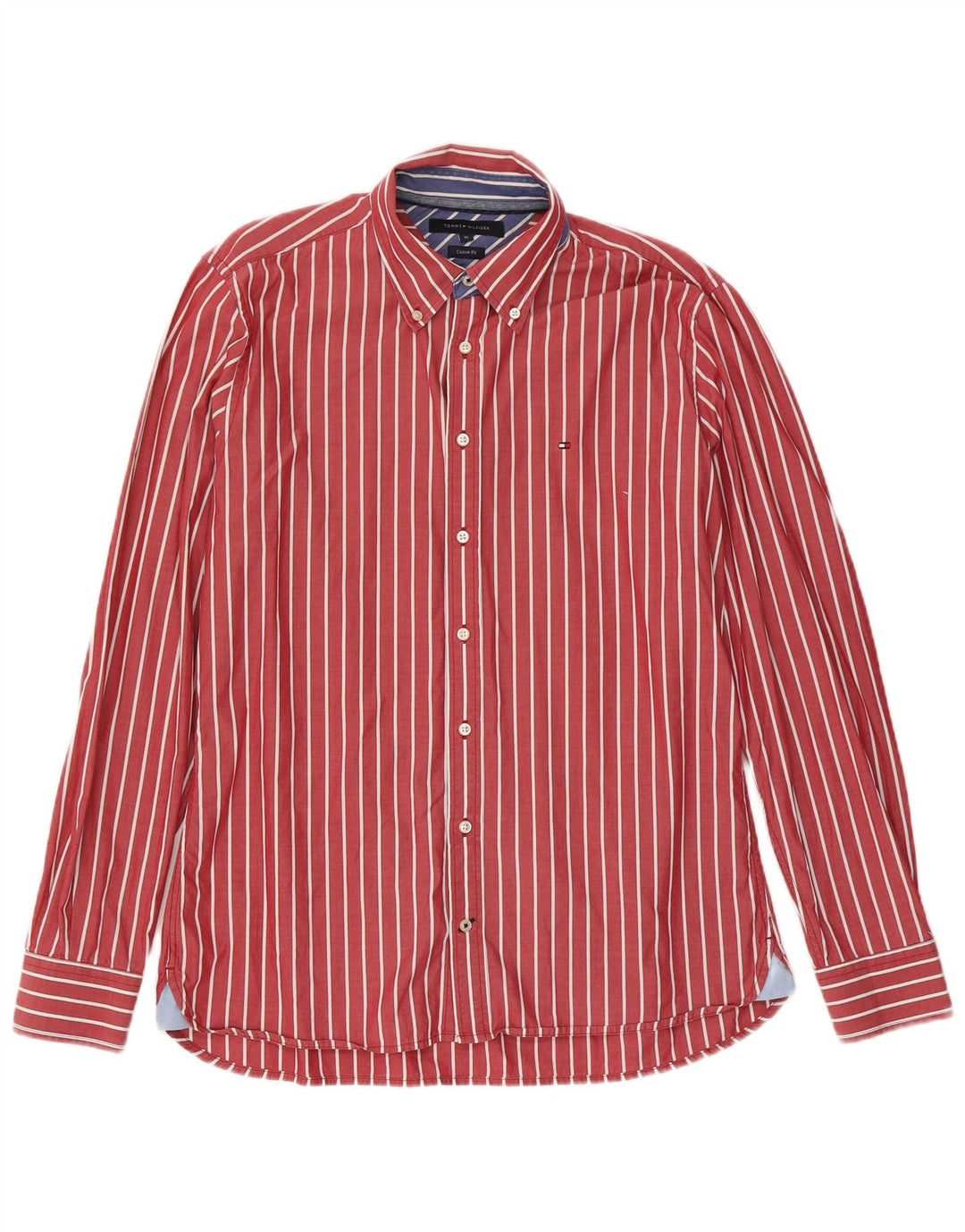 Ανδρικό πουκάμισο Tommy Hilfiger Custom Fit Βαμβακερό με μεσαίο κόκκινο ρίγες