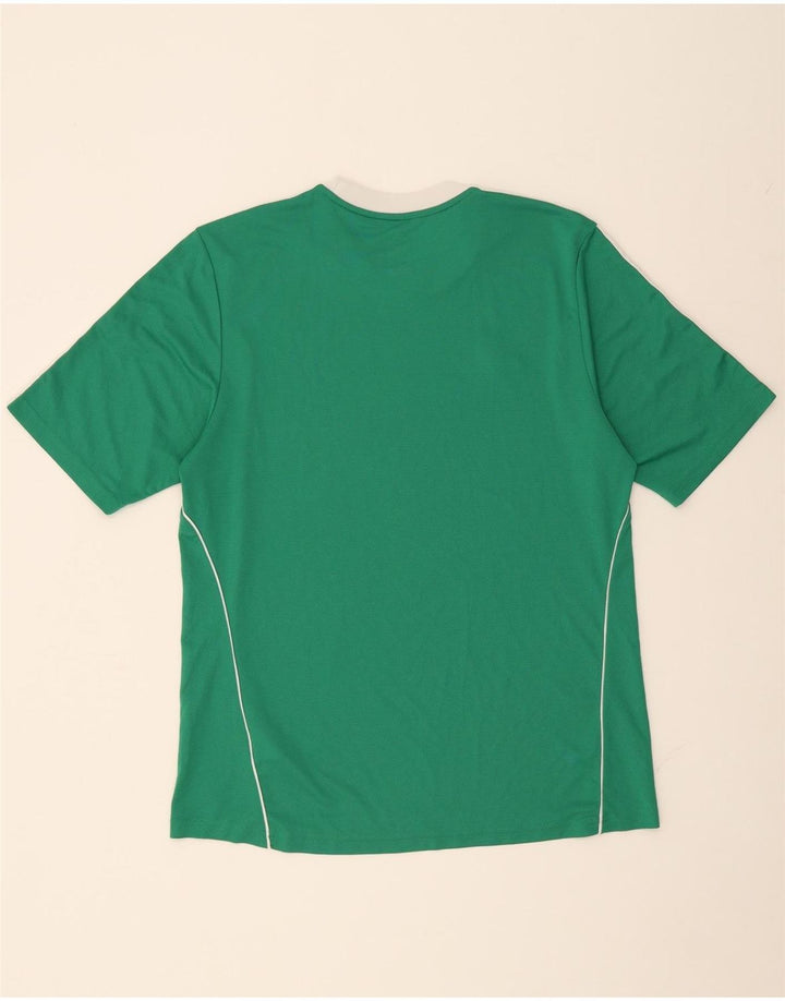 ADIDAS Mens Climalite T-Shirt Top Large Green Polyester