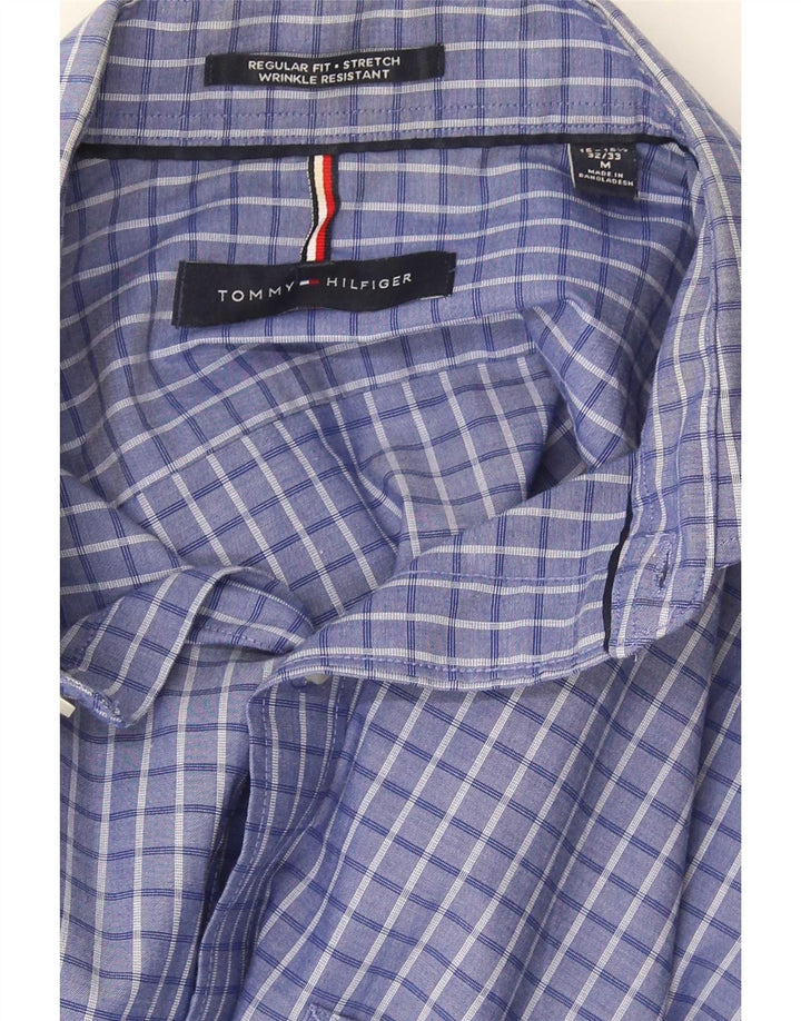 Tommy Hilfiger Ανδρικό πουκάμισο με κανονική εφαρμογή, μέγεθος 15/15 1/2 μεσαίο μπλε Check