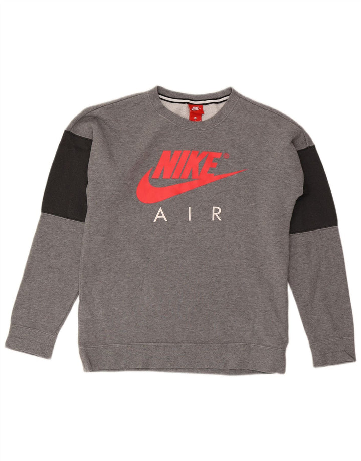 Ανδρικό γραφικό φούτερ Nike Jumper Μικρό γκρι βαμβακερό χρώμα