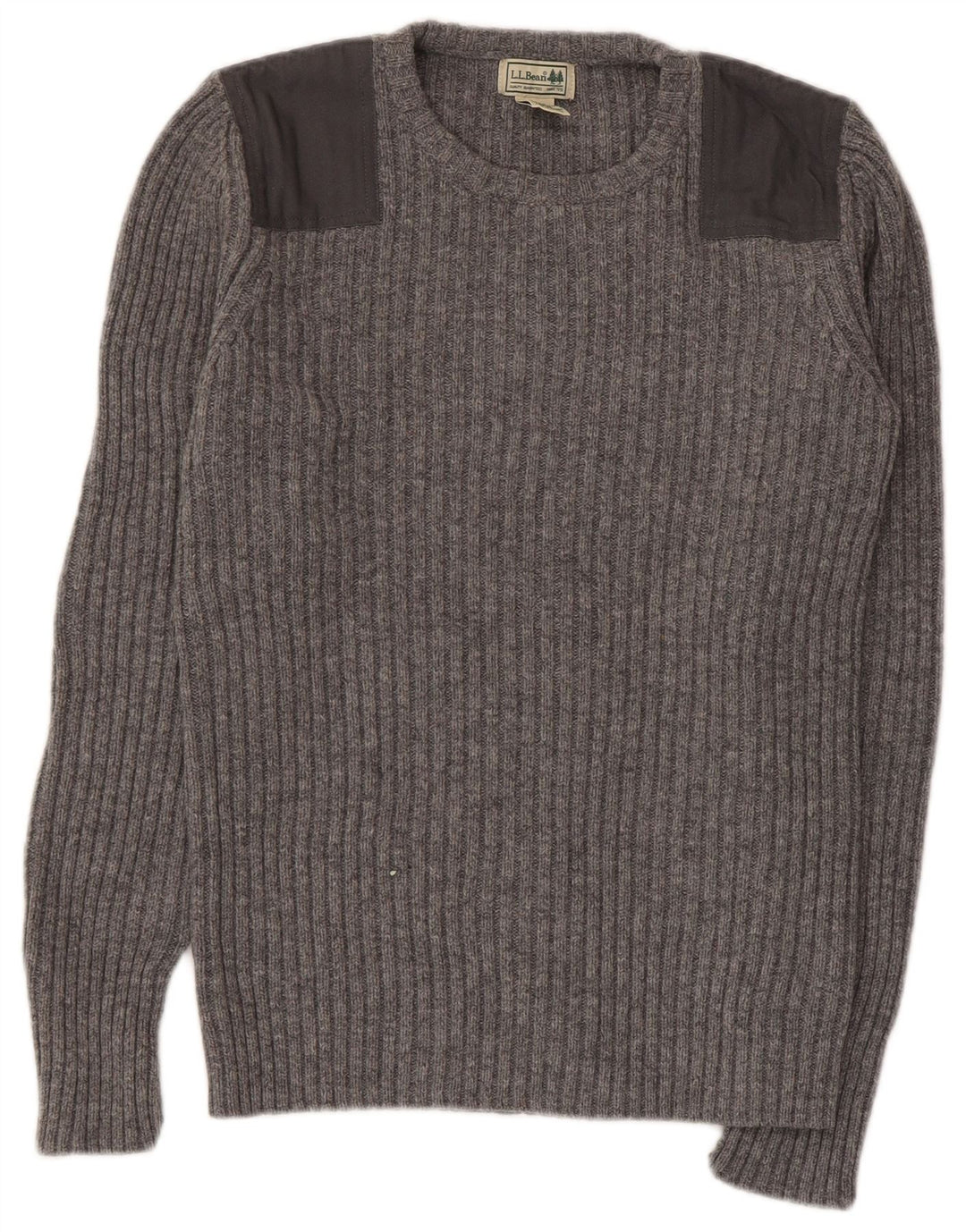 Γυναικείο πουλόβερ L.L.BEAN Crew Neck Jumper UK 12 Μεσαίο γκρι βαμβακερό