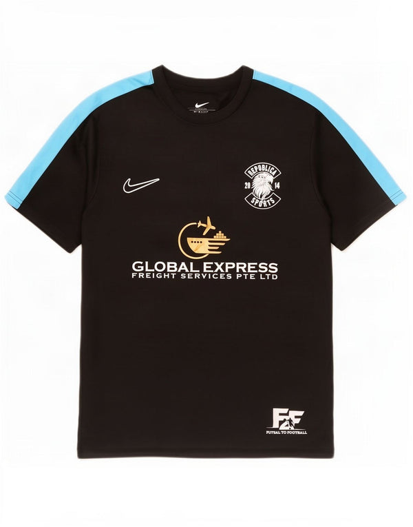 Ανδρικό γραφικό μπλουζάκι Nike ανδρικό Dri Fit Top 2XL μαύρο χρώμα πολυεστέρα