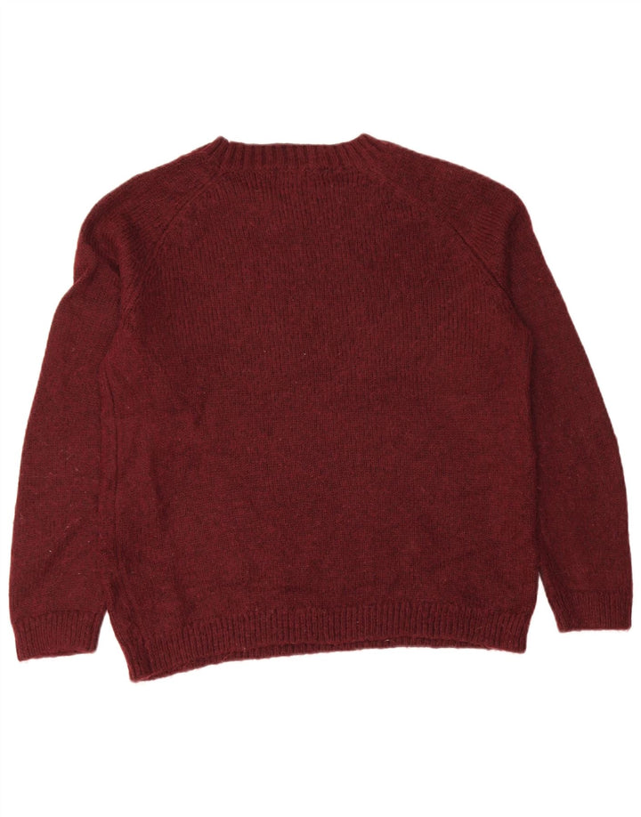 MARKS & SPENCER Γυναικείο πουλόβερ με λαιμόκαυστο UK 10 Small Burgundy