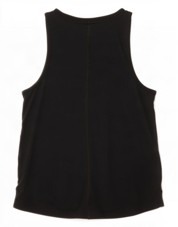 Nike Girls Dri Fit Graphic Vest Top 12-13 Years Large Black Polyester